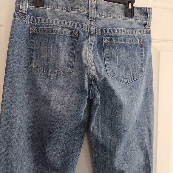 London Jeans Distressed Light Wash Straight Leg Jeans 6 - Picture 7 of 12